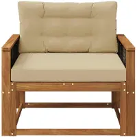 vidaXL Buiten Midden Sofa Naturel