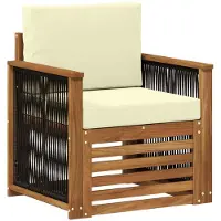 vidaXL Buiten Midden Sofa Naturel