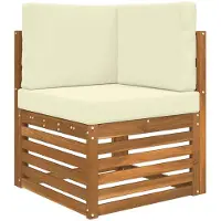 vidaXL Buiten bank set 6 st Natuurlijk en Crème Polyester