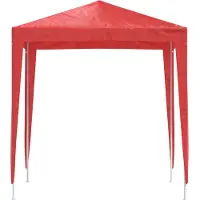 vidaXL Partytent, 200 x 200 x 240 cm, rood, PE en staal