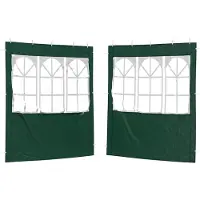 vidaXL Party Tent Zijwand 2 st 200 x 195 cm Groen PE en staal
