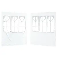 vidaXL Party Tent Zijwand 2 pcs 200 x 195 cm Wit PE en staal
