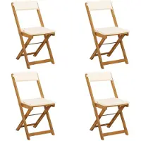 vidaXL Bistrostoelen voor buiten 4 st Crèmewit