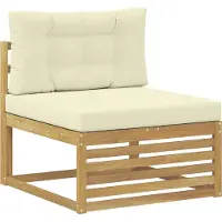 vidaXL Buiten bank set 5 st Wit en crèmekleurig Polyester