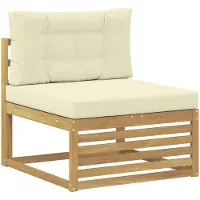 vidaXL Buiten Midden Sofa Massief Acacia Hout Wit 83 x 79 x 73 cm