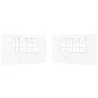 vidaXL Party Tent Zijwand 2 st 400 x 195 cm Wit PE en staal