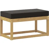 vidaXL Buitenstoel Bank Wit 80 x 43 x 45 cm Massief Acacia Hout