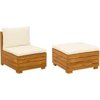 vidaXL Tuin loungeset 2 st 2-zits Massief Acacia Hout Bruin