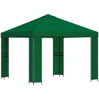 vidaXL Prieel 3 x 3 m Groen Polyester en Staal 190 gsm