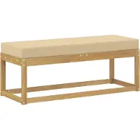 vidaXL Buitenstoel Bank Wit 115 x 43 x 45 cm Massief Acacia Hout
