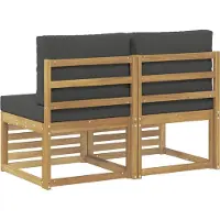 vidaXL 2 Stuk Buiten Midden Sofa Massief Acacia Hout Wit