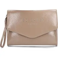 Ted Baker Dames Clutches Crinkie - Taupe - Maat ONESIZE