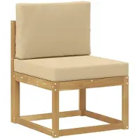 vidaXL Buiten bank set 5 st Wit en Beige