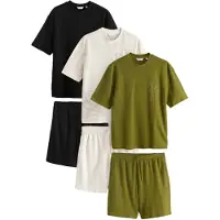 Next Joggingpak ecru / olijfgroen / zwart