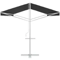 vidaXL Vrijstaande luifel 6 x 3 m Polyester Antraciet