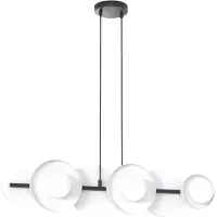 Emibig Hanglamp, MODEL, zwart-wit, 6xG9x15W, metaal, afmetingen: 120x85x23cm, IP20,