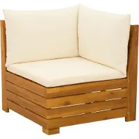 vidaXL Tuin loungeset met kussen 2 Stuk Bruin Massief Acacia Hout