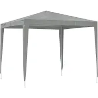 vidaXL Partytent 250 x 250 x 240 cm Lichtgrijs PE en staal