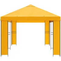 vidaXL Tuinpaviljoen 6 x 3 m Geel Polyester en Staal 190 gsm
