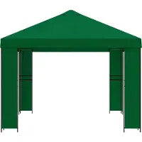 vidaXL Prieel 4 × 3 m Groen Polyester en Staal 190 gsm