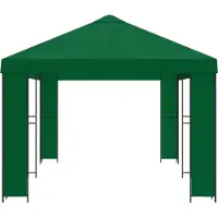 vidaXL Tuinpaviljoen 6 x 3 m Groen Polyester en Staal 190 gsm