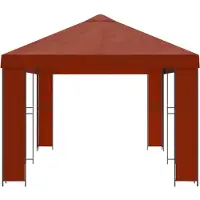 vidaXL Tuinpaviljoen 6 x 3 m Terracotta Polyester en Staal 190 gsm