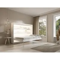 Vente-unique Bedkast hout wit 140 x 200 cm RAPILI