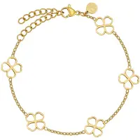 GOOD.designs Armband 'Kleeblatt' goud