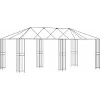 vidaXL Tuinhuisframe zonder tentdoek 6 x 3 m Zwart Staal