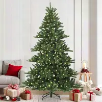 Prolenta Maison Exclusive - Kunstkerstboom, inklapbaar, groen, 210 cm, PVC en staal