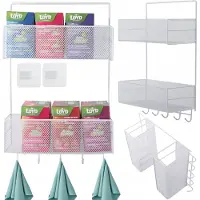 Verk Group Pingyang Rongrong Handicraft Factory - Wandrek - Metalen Organizer - Keuken en Badkamer - Wit