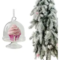 Inspiruj - Kerstbal - Roze Cupcake - Glas - 7,5 cm