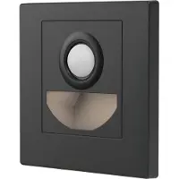 BES LED LED Trapspot met Bewegingssensor - Brinton Lumostep - Inbouw Trapverlichting Vierkant Zwart - 3W 90lm - Warm Wit 3000K