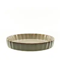 MPLCo - Ombres Taartvorm - Quiche Vorm - Ovenbestendige Bakvorm - Quiche en Bak Schaal Design - Vaatwasser & Magnetron Bestendig - Keramiek - Rond - Ø26 x 4.5 cm - Lichtbruin