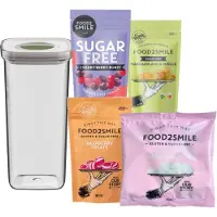 Berghoff & FRIENDS | Food2Smile + Smart Seal 1.60L Cherry Berry Burst - Mandarin Apple Mingle - Berry Treats - Mellow Marshmallows - Transparant -