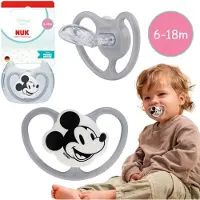 Sarcia.eu DISNEY Mickey Mouse NUK Air-fopspeen, orthodontische siliconenfopspeen voor baby's 6-18m + etui