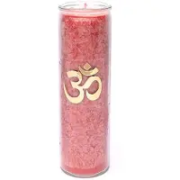 Phoenix Kaars Stearine Ohm Rood Ongeparfumeerd - 21x6,5 Cm - 21x6.5 cm