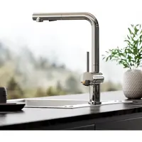 CECIPA MAX Keukenkraan met Uitrekbare Uitloop - Elektrolytisch Chroom - Keramische Cartouche (50.000 cycli) - 40 cm Uittrekbereik - 360° Draaibaar - Chroom