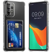 Kwmobile Hoesje met kaarthouder voor Samsung Galaxy A53 5G - telefoonhoesje met kaartsleuf - Soft Case - beschermhoesje in transparant