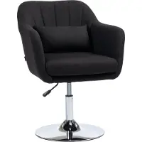HOMCOM -Sessel-Polyester-60B x 60T x 79-91H cm-Schwarz