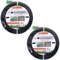 HAC24 2-delige set tuinslang met gaatjes, 15 meter, irrigatieslang, druppelirrigatieslang met gaatjes, waterslang