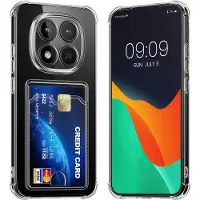 Kwmobile Hoesje met kaarthouder voor Xiaomi Redmi Note 15 Pro+ 5G / Poco M8 Pro 5G - telefoonhoesje met kaartsleuf - Soft Case - beschermhoesje in transparant