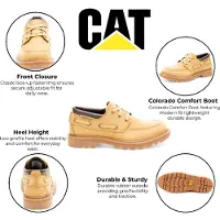 CAT () Heren Honingbruine Leren Lage Laarzen - Colorado Bootlaarzen