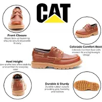 CAT () Heren Donkerbruine Leren Lage Laarzen - Colorado Bootlaarzen