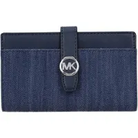Michael Kors Blauwe Stoffen Portemonnee