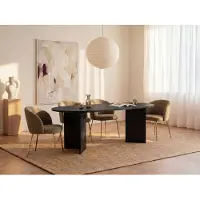 Vente-unique Eettafel 8 plaatsen - Zwart - TOPANIA