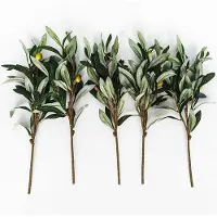 OEM Kunstplant, olijftakken, 5-delig, groen, kunststof