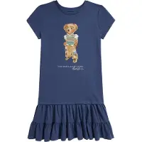 Ralph Lauren Kleid - Alt Royal m. Print - - 4 Jahre (104) - Kleider