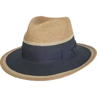 Hatland - Emeric - Toyo hoed - Marine blauw - Maat M - Unisex