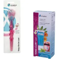 Miradent Tongschraper Tong-Clin Deluxe Roze met Tongreinigingsgel